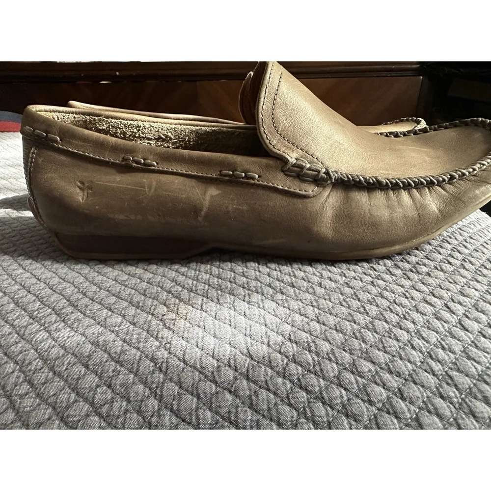 Frye Mens Tan Leather 9 D Driving Moccasin Loafers